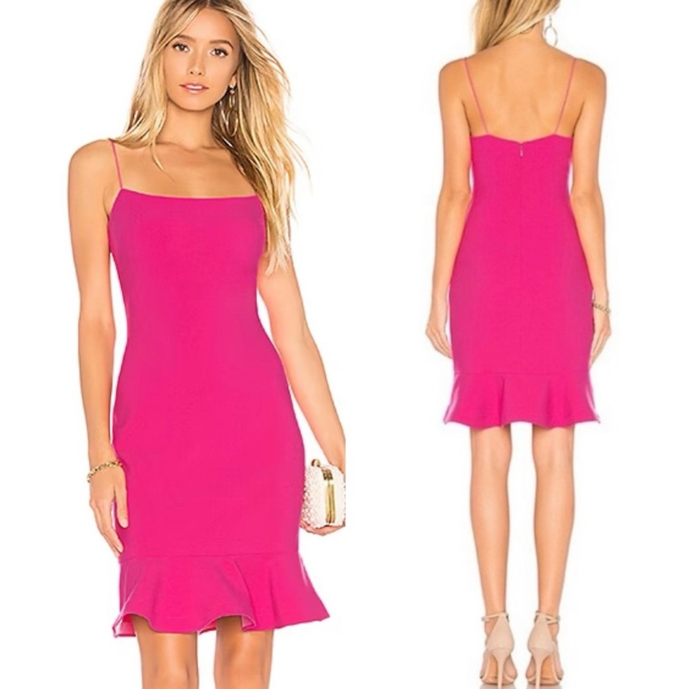 Likely x Revolve Banks Midi Dress Sz 6/M - Fuchsia Pink